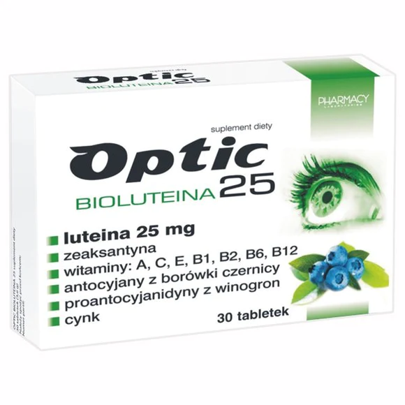 optic bioluteina 25mg 30 tableta